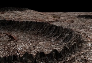 Frozen methane ice mixes with soil on the surface of Pluto